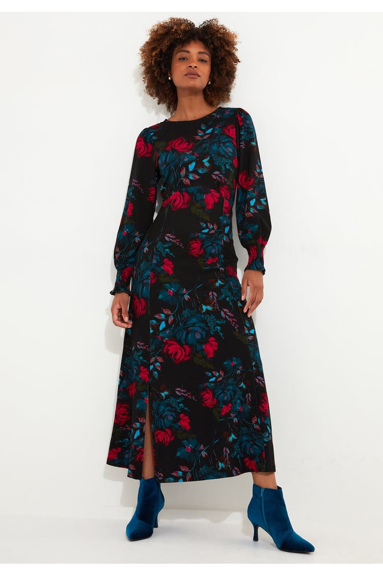 Stretch Knit Jersey Maxi Dress, Main, color, BOLD RED ROSE
