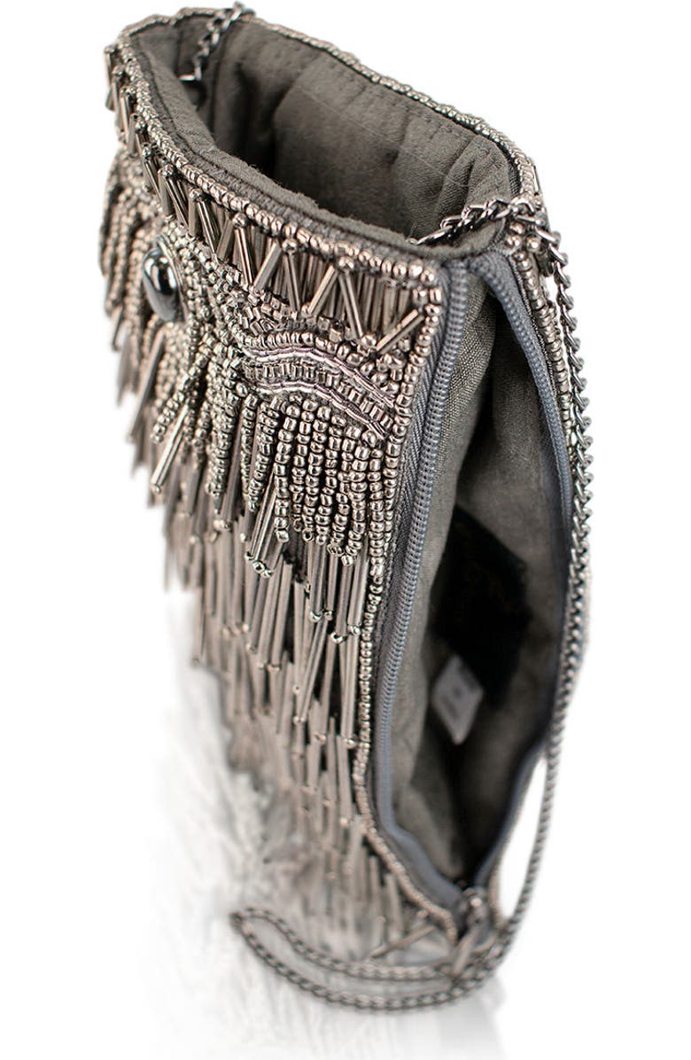 Mary Frances Accessories True Pewter Crossbody Phone Bag, Alternate, color, Pewter