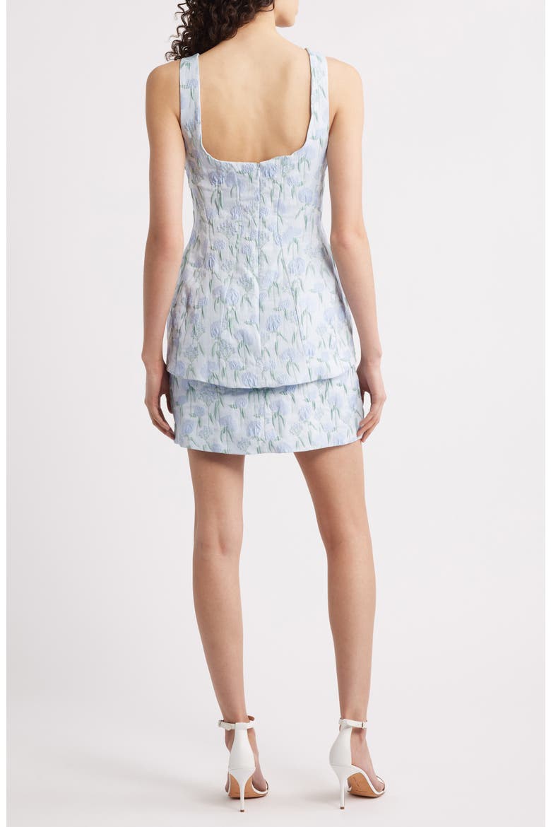 Empire Floral Jacquard Minidress, Alternate, color, FLORES BROCADE