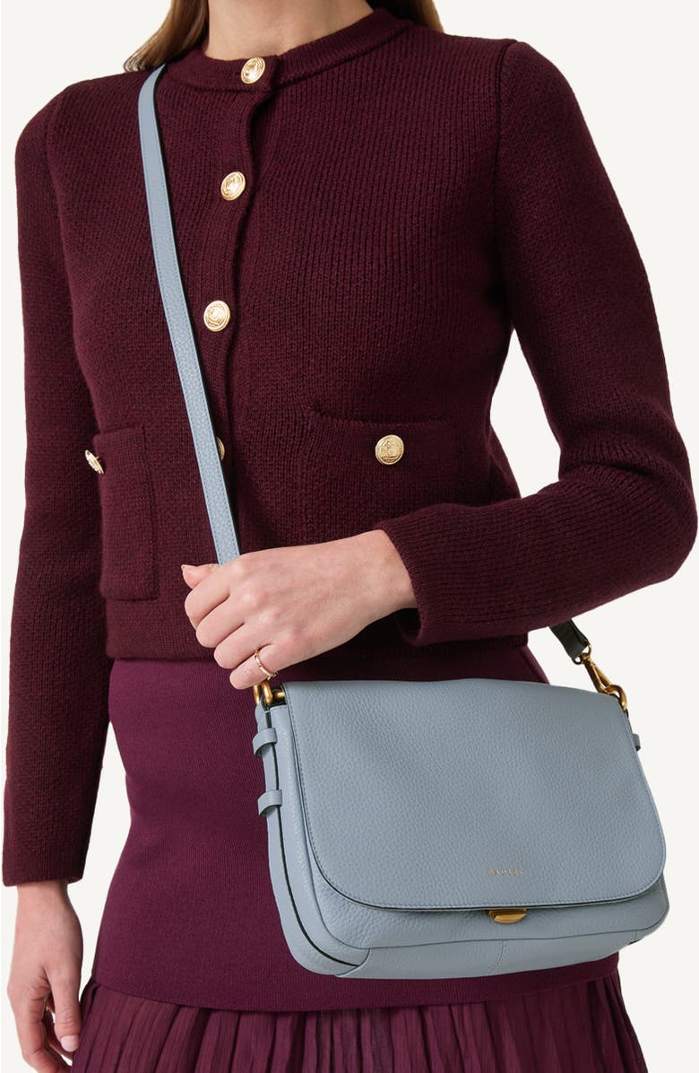 Radley Grafton Street Small Flapover Crossbody Bag, Alternate, color, Smoke Blue
