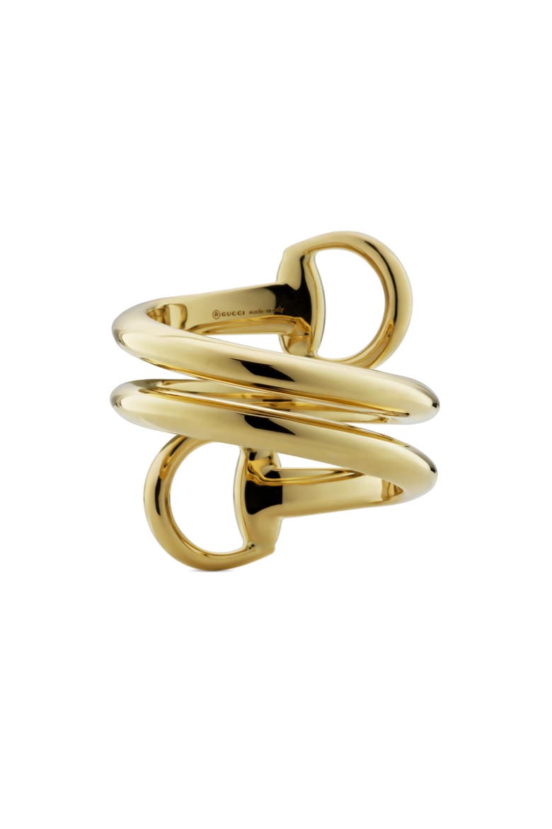 Horsebit Coil Ring, Alternate, color, YELLOW GOLD