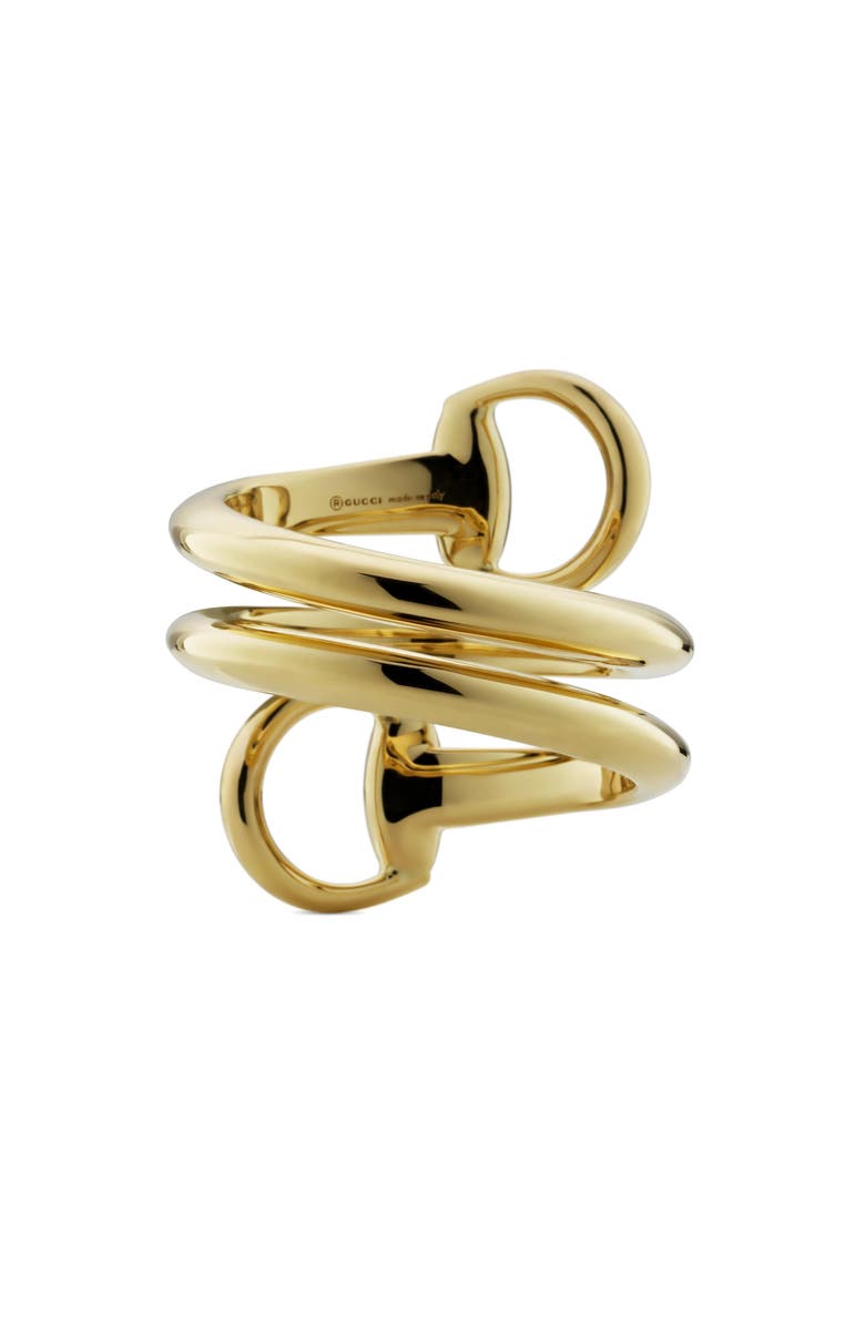 Gucci Horsebit Coil Ring, Alternate, color, Yellow Gold