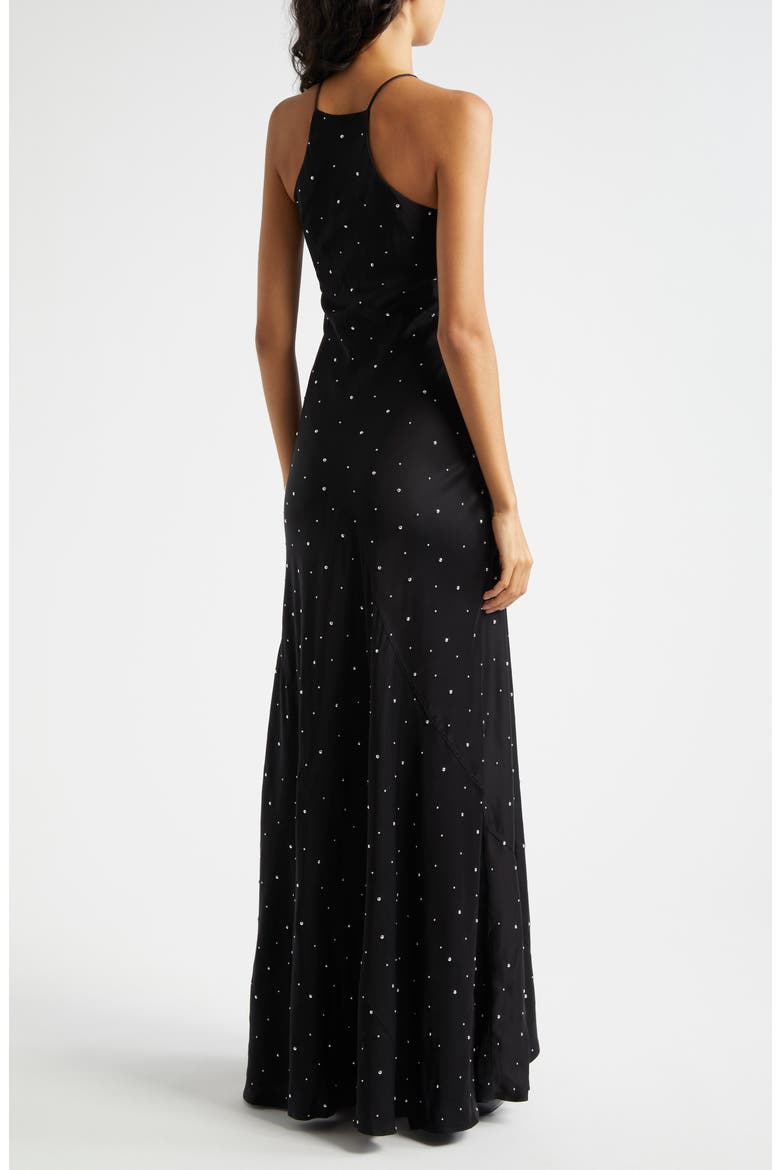 Sybil Stud Embellished Sleeveless Dress, Alternate, color, BLACK/SILVER