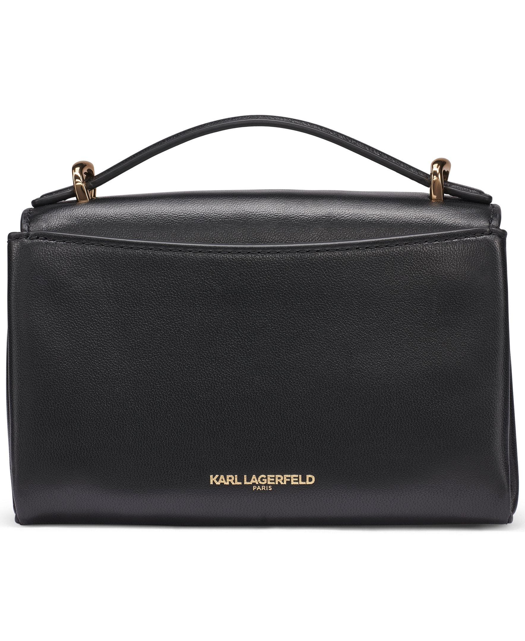 KARL LAGERFELD PARIS Chantaye Crossbody, Alternate, color, Black/Gold