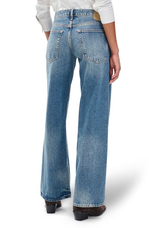 Rag & Bone Saige Low Rise Wide Leg Jeans In Blue