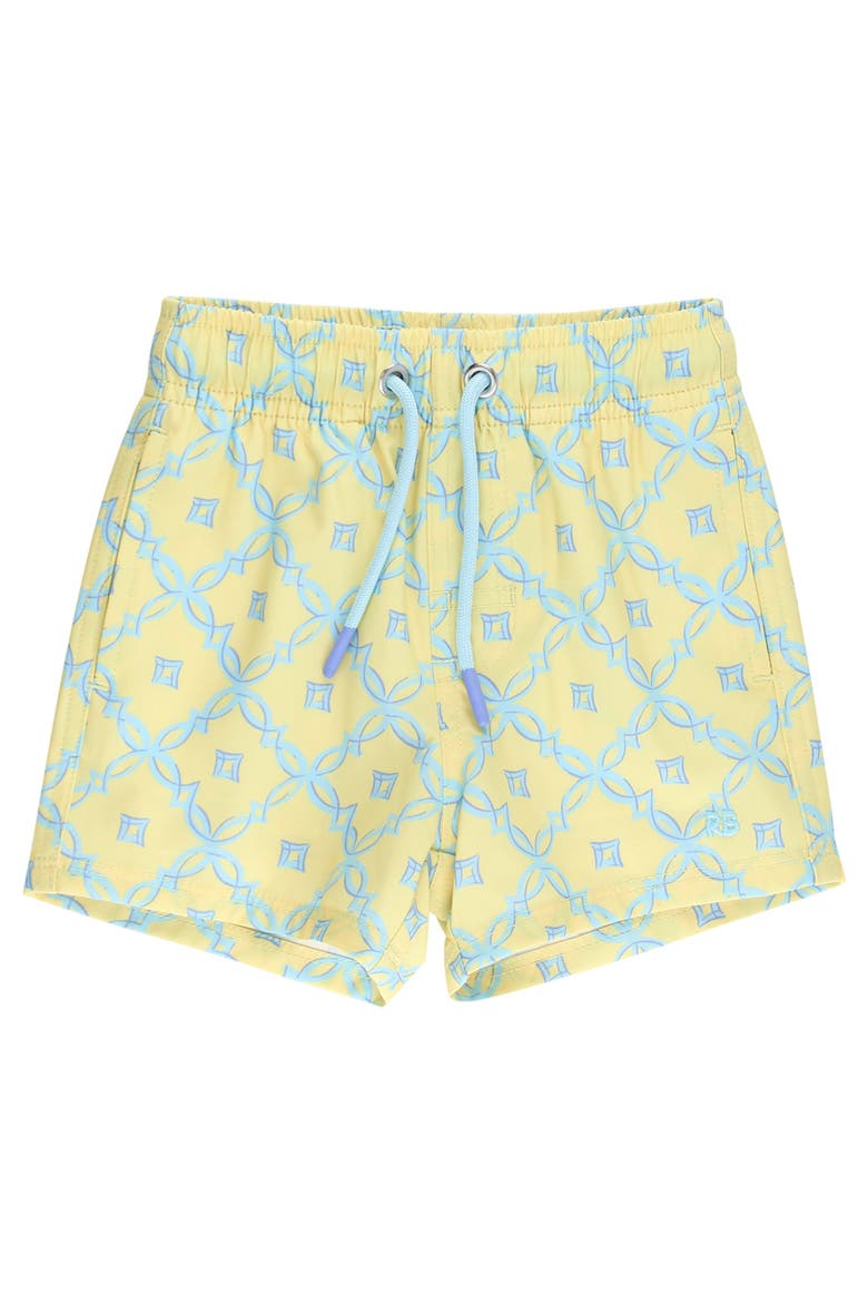 UPF50+ Sun Protected Stretch Swim Trunks, Main, color, Banana Coastal Charm