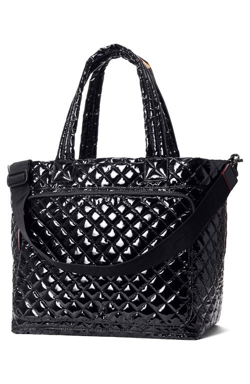 Mz Wallace Large Metro Quilted Nylon Travel Tote In Black