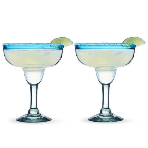 Twine Segunda Vida Primavera Recycled Margarita Glasses Set Of 2 In Clear
