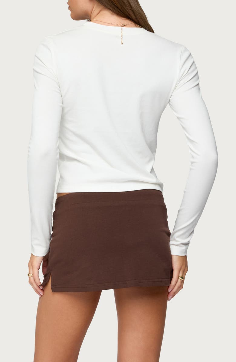 EDIKTED Kiyan Long Sleeve T-Shirt, Alternate, color, White