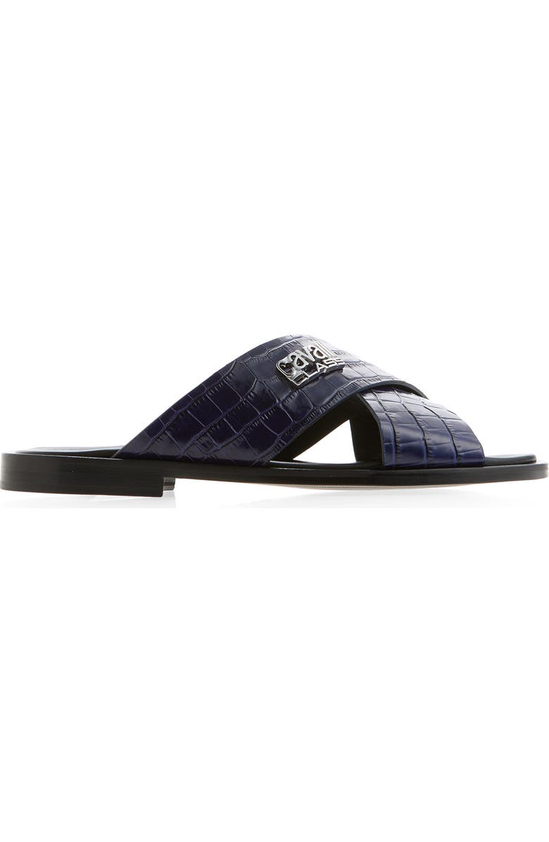 Roberto Cavalli Crisscross Strap Slide Sandal, Alternate, color, Blue