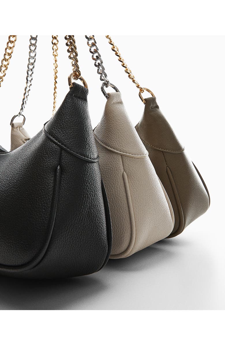 MANGO Faux Leather Hobo Bag, Alternate, color,