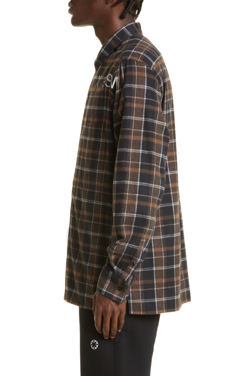 1017 ALYX 9SM Men's Embroidered Logo Plaid Camp Shirt, Alternate, color,