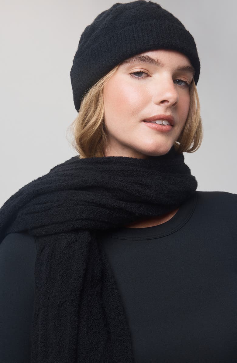 Splendid x CJ Cable Scarf, Alternate, color, Black