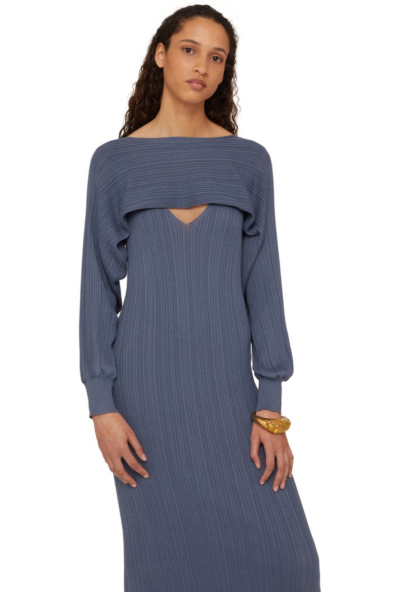 Plissé Cotton & Silk Shrug, Alternate, color, VANIGLIA