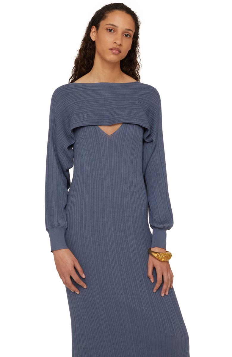 Agnona Plissé Cotton & Silk Shrug, Alternate, color, 