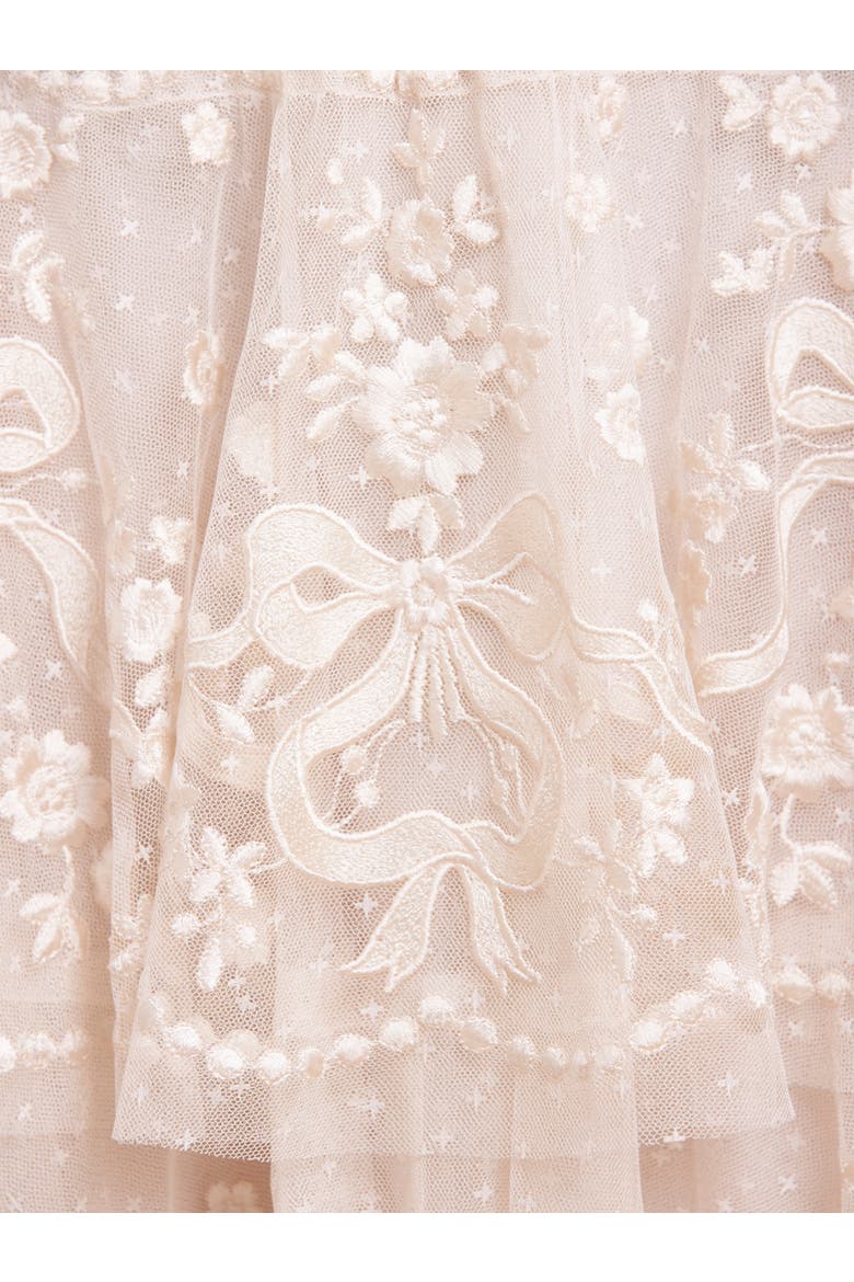 Bonnie Bow Lace Dress, Alternate, color, Cream/Cream