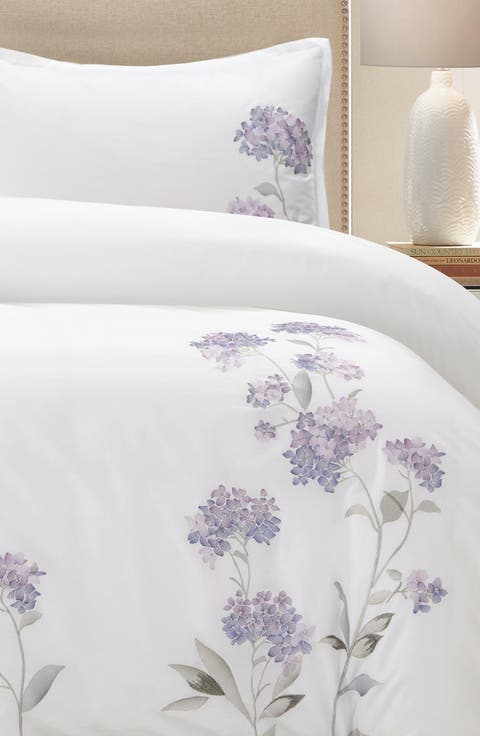 Hydrangea Embroidered Duvet Set