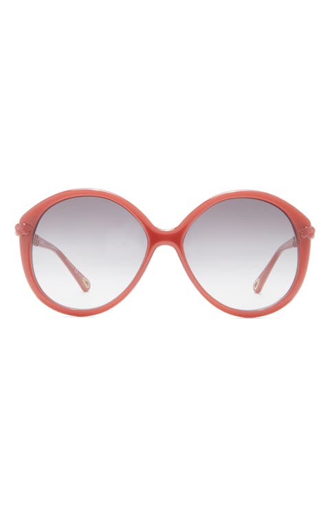 58mm Round Sunglasses