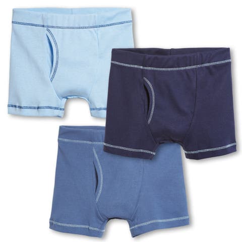 Boys Soft 100% Cotton Boxer Briefs 3-Pack