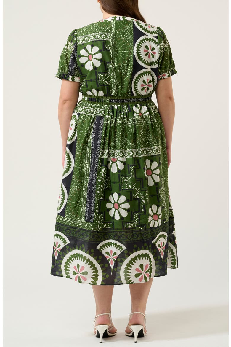 Ethereal Print Maxi Dress, Alternate, color, GREEN TILE