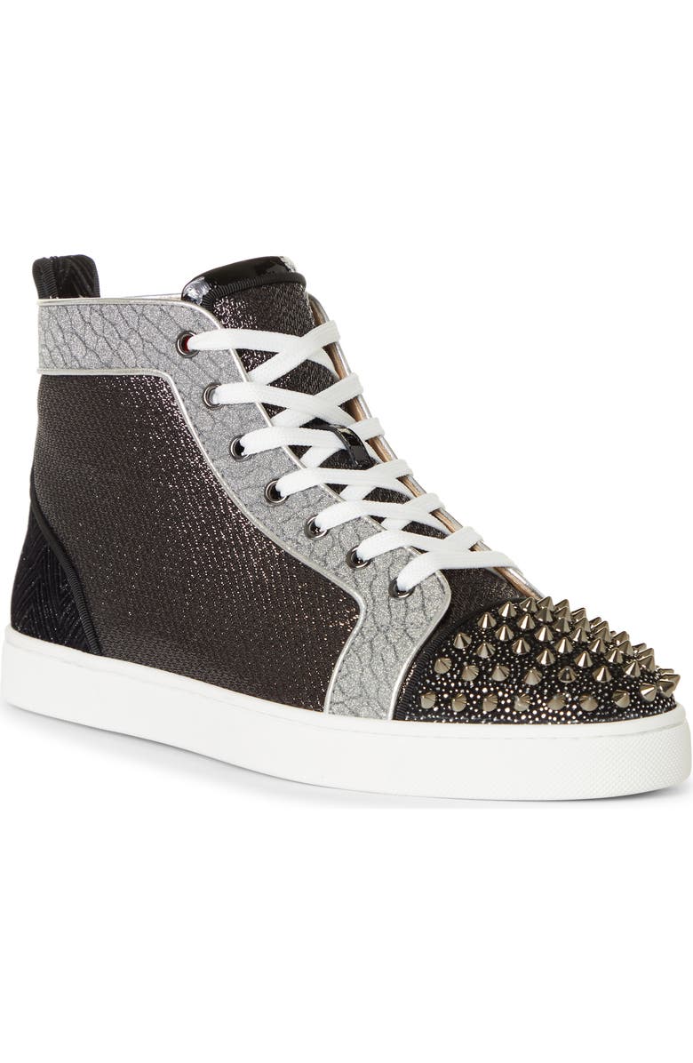 Christian Louboutin Lou Spikes Orlato High Top Sneaker, Main, color,