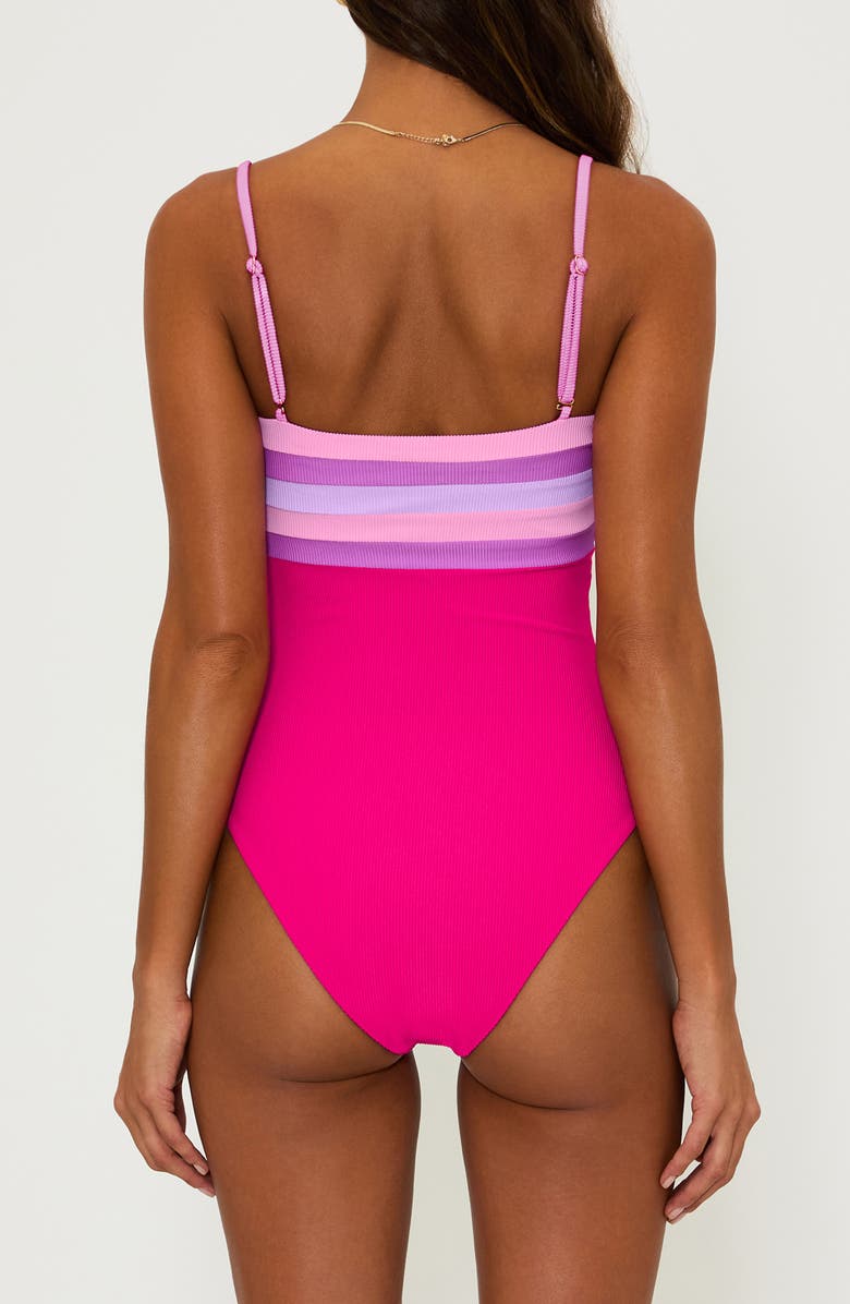Beach Riot Jessa Stripe One-Piece Swimsuit, Alternate, color, 