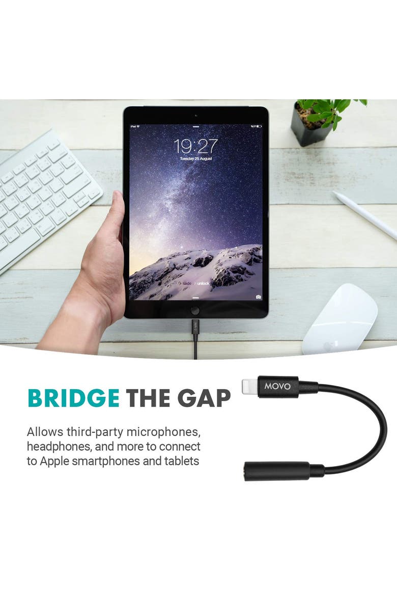 IMA-2 Headphone Adapter - 3.5mm TRS to Lightning - Compatible with iPhone and iPad, Alternate, color, Black