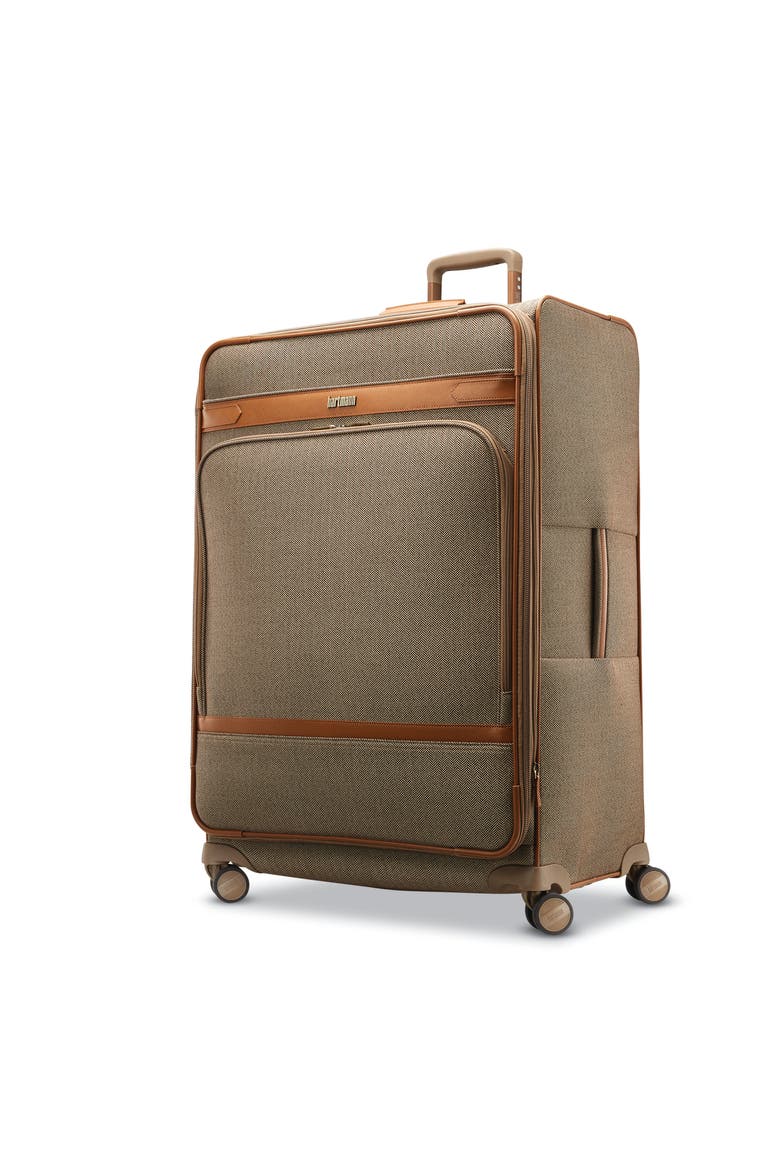 Herringbone Deluxe Extended Journey Expandable 29" Large Checked Spinner Luggage, Main, color, Terracotta Herringbone