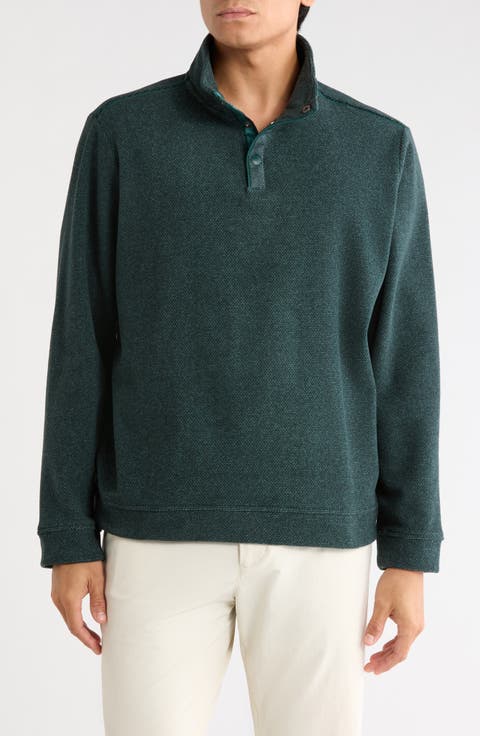Sea Brook Textured Fleece Quarter Snap Pullover