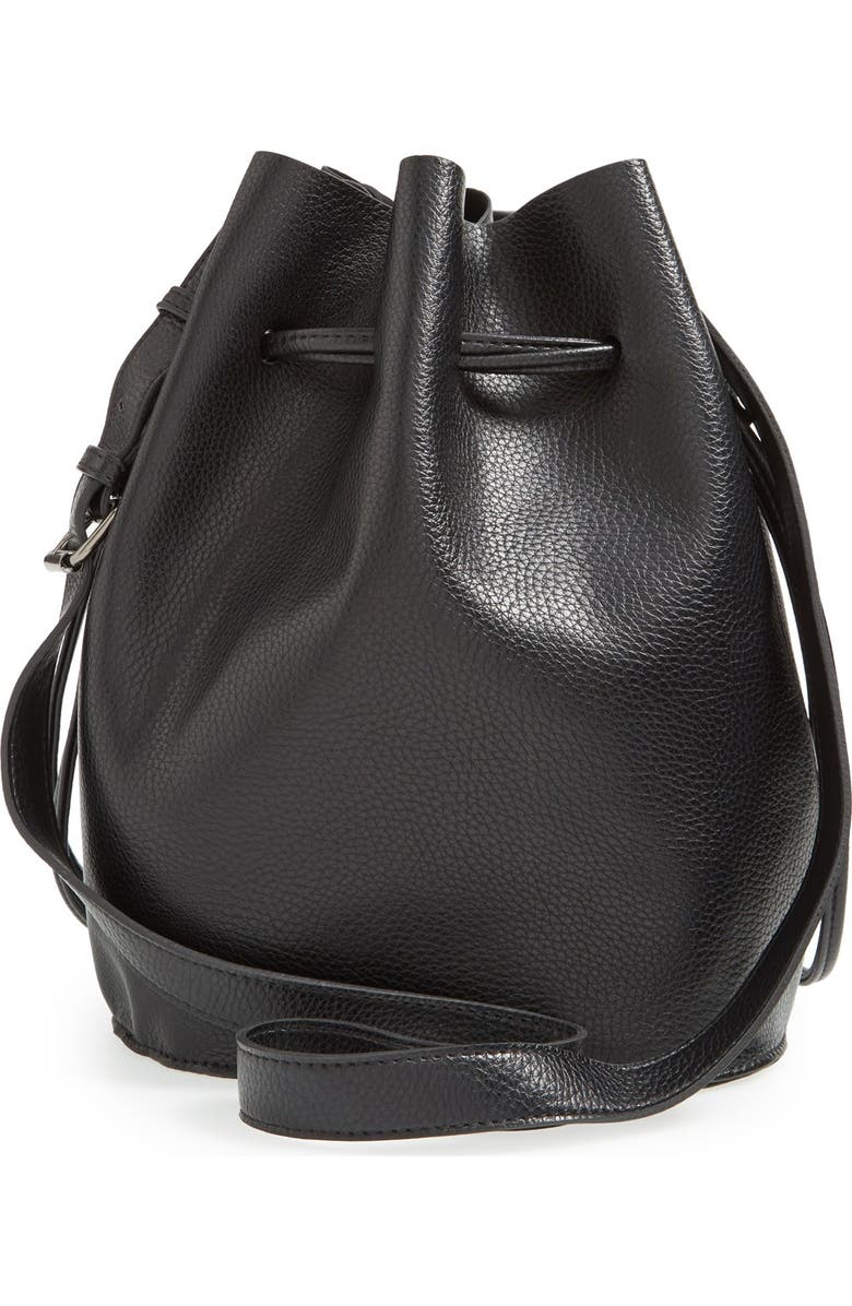 Street Level Faux Leather Bucket Bag, Alternate, color,