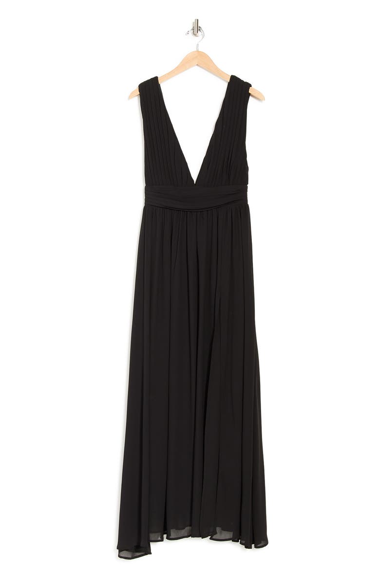 Love By Design Plunge V-Neck Sleeveless Georgette Maxi Dress, Alternate, color, 