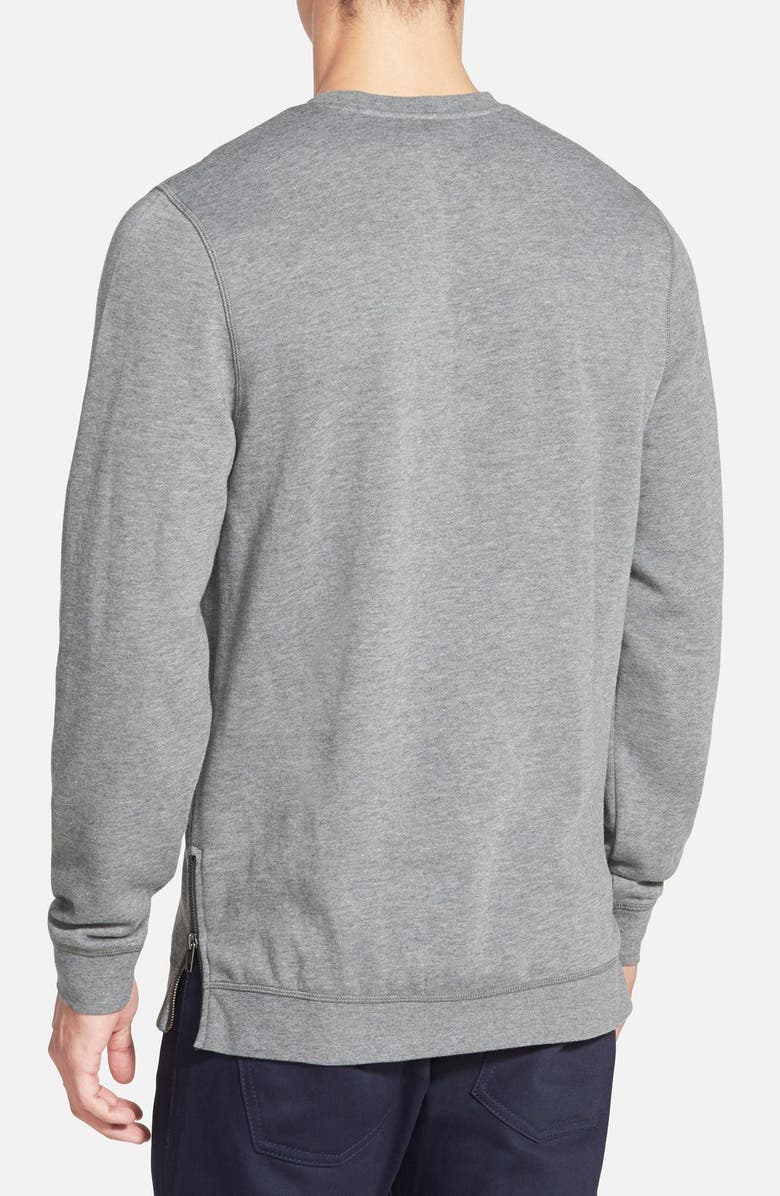 The Rail Side Zip Crewneck Sweatshirt, Alternate, color, 