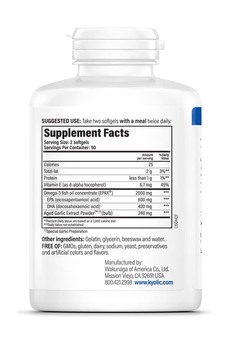 Aged Garlic Extract Formula 150, Cholesterol & Circulation Health, 180 softgels, Alternate, color, None