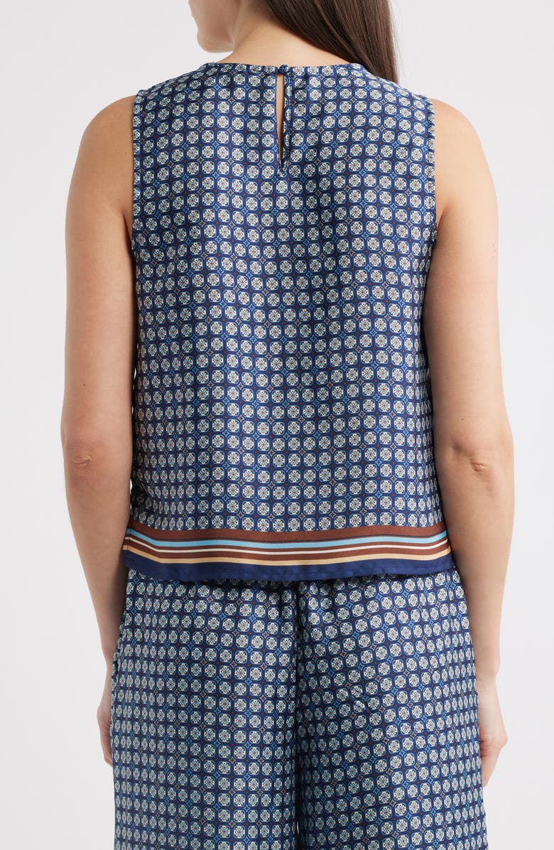 Halogen<sup>®</sup> Geo Print Shell Tank, Alternate, color, Classic Navy