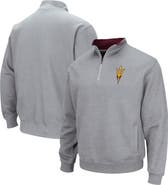 COLOSSEUM Men's Colosseum Heathered Gray Arizona State Sun Devils Tortugas Team Logo Quarter-Zip Jacket