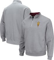 COLOSSEUM Men's Colosseum Heathered Gray Arizona State Sun Devils Tortugas Team Logo Quarter-Zip Jacket