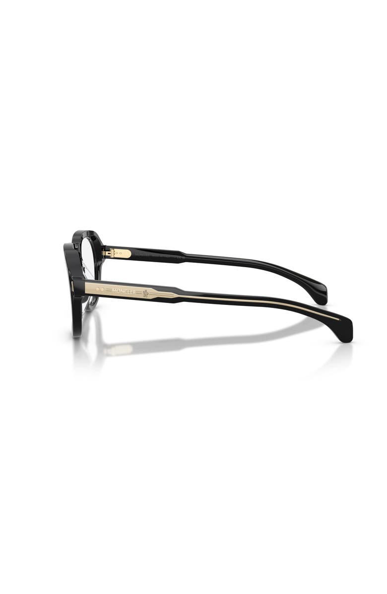Moncler 50mm Pilot optical glasses, Alternate, color, Black