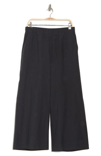 Eileen Fisher Organic Cotton Ankle Wide Leg Pants