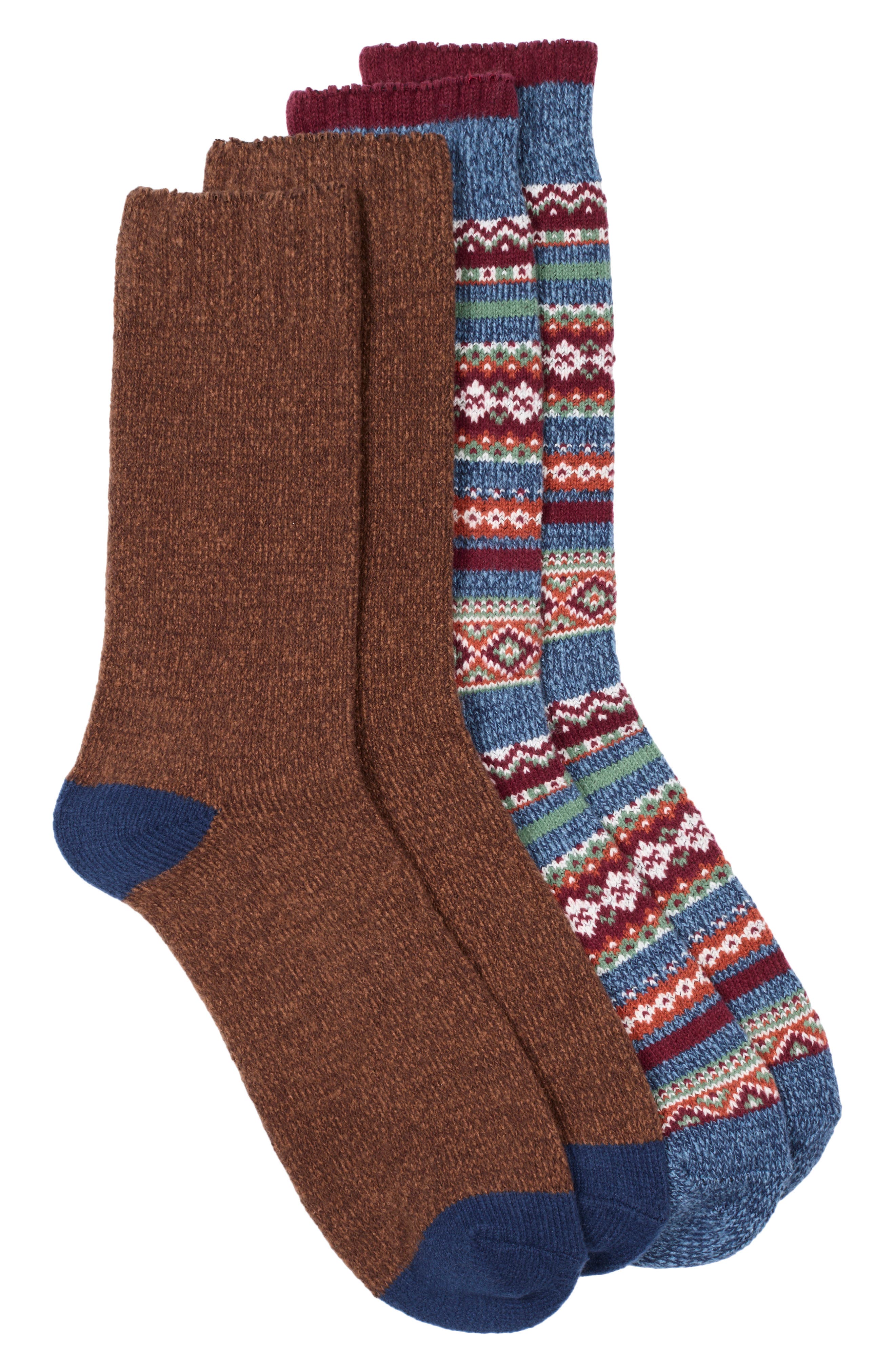 Assorted El Norte Fairisle 2-Pack Dress Socks