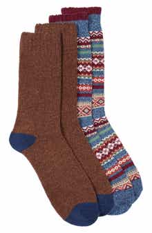 Assorted El Norte Fairisle 2-Pack Dress Socks