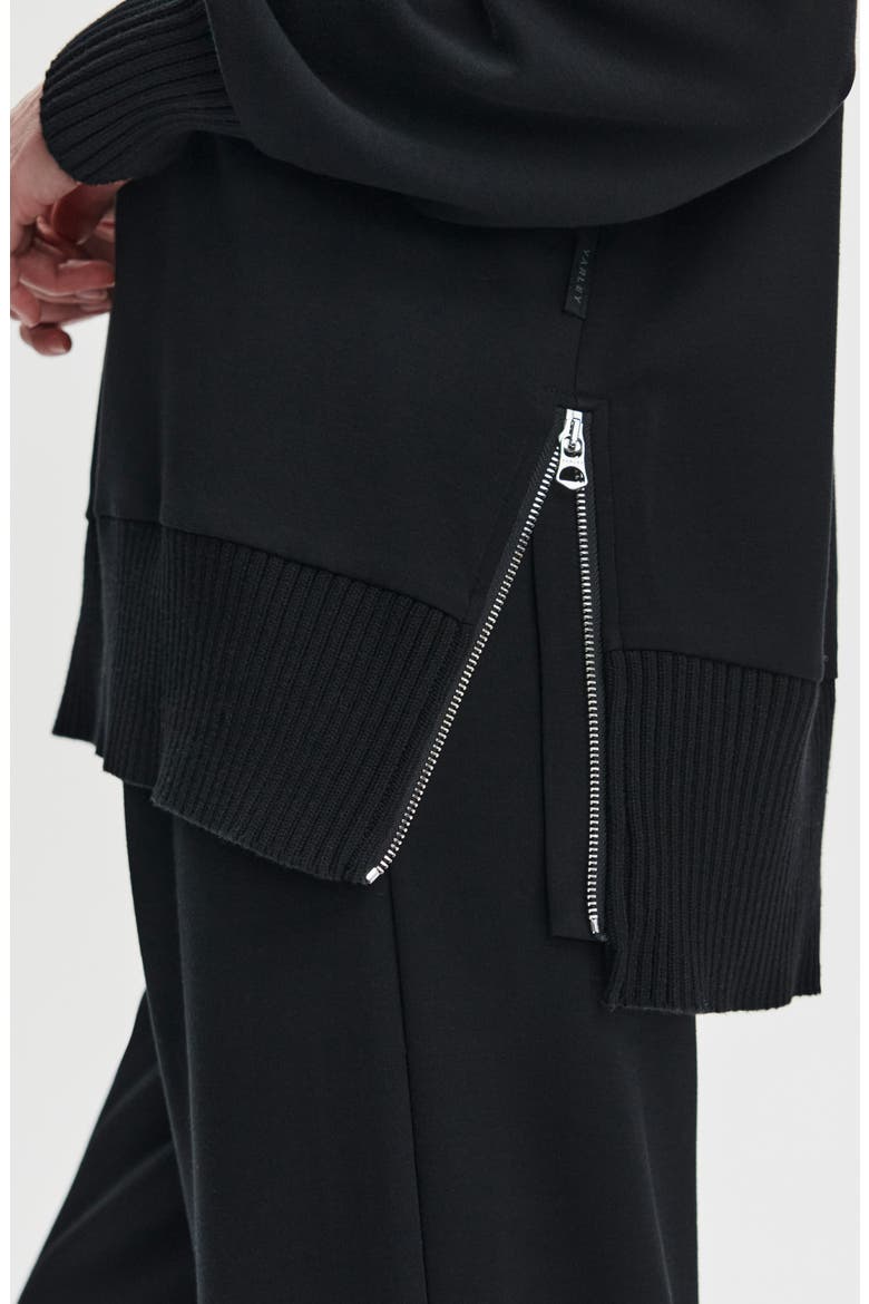 Barker Turtleneck Sweatshirt, Alternate, color, BLACK