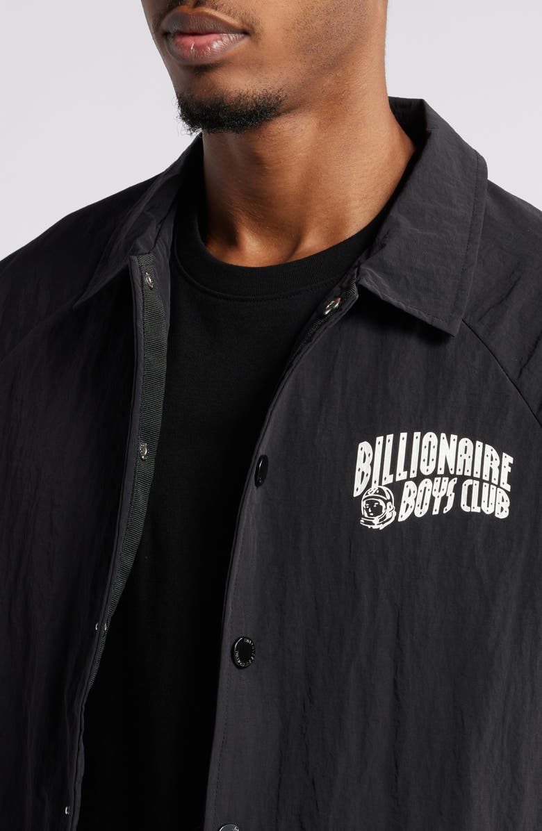 Billionaire Boys Club Nylon Snap-Up Coach's Jacket, Alternate, color,