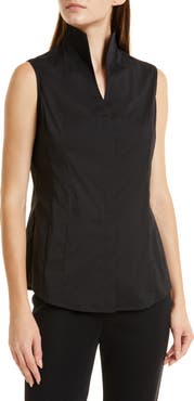 Misook Sleeveless Stand Collar Blouse