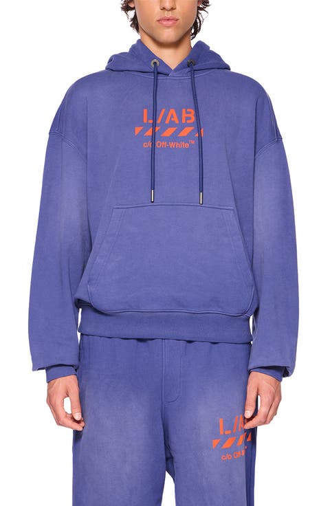 Diag Garment Cotton Washed Hoodie