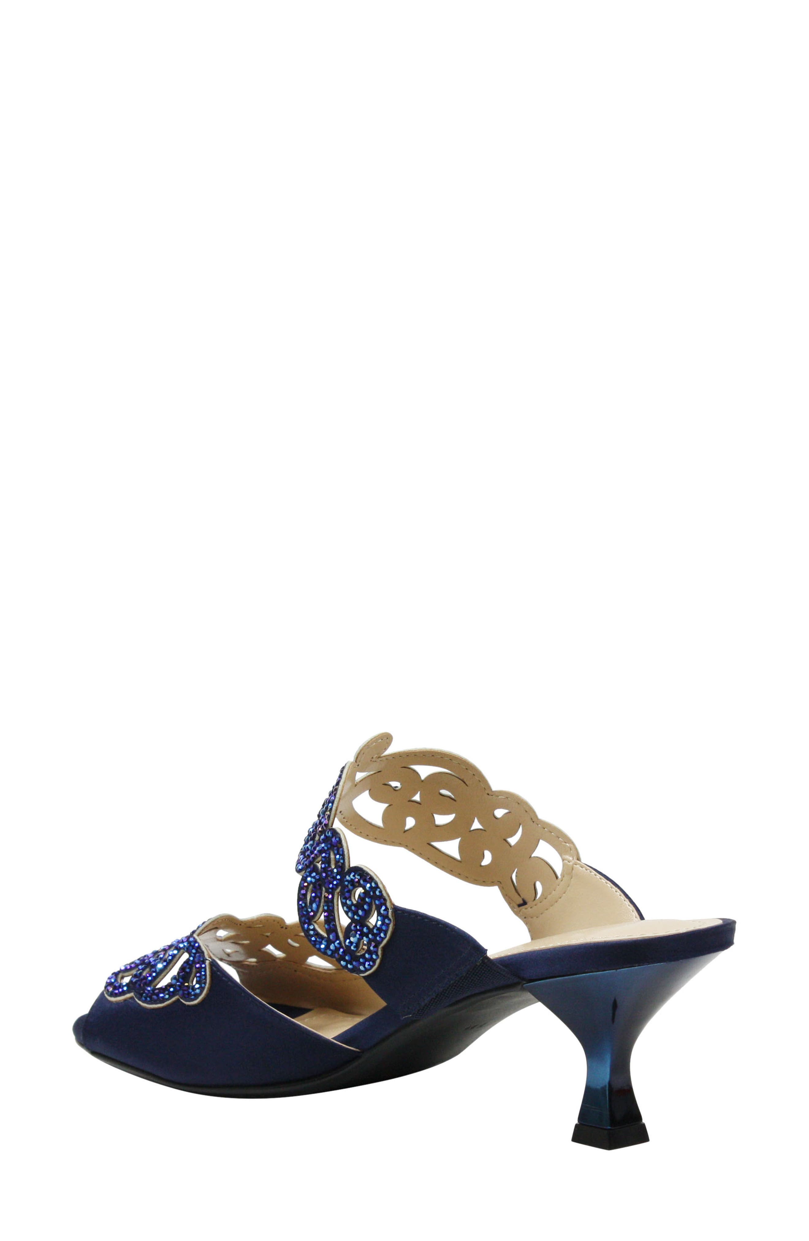 J. Reneé 'Francie' Evening Sandal, Alternate, color, Navy Fabric