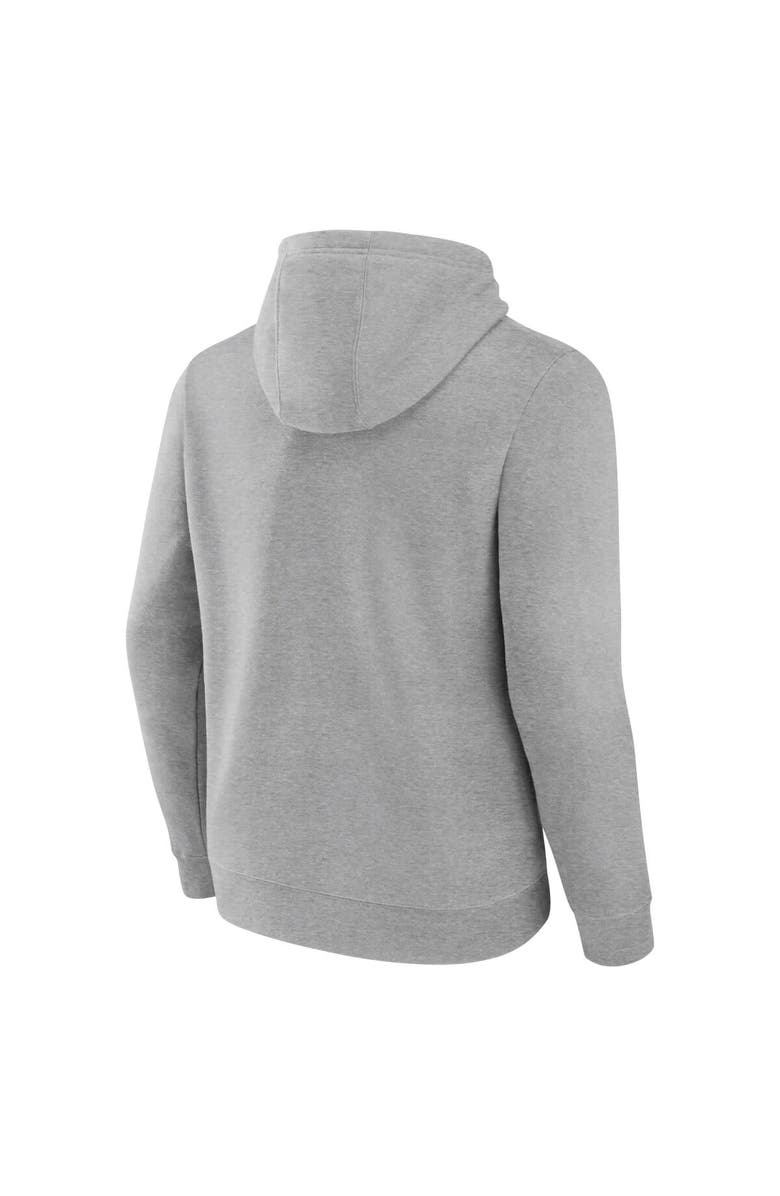 FANATICS Men's Fanatics Branded  Heather Gray San Antonio Spurs Primary Logo Pullover Hoodie, Alternate, color, 