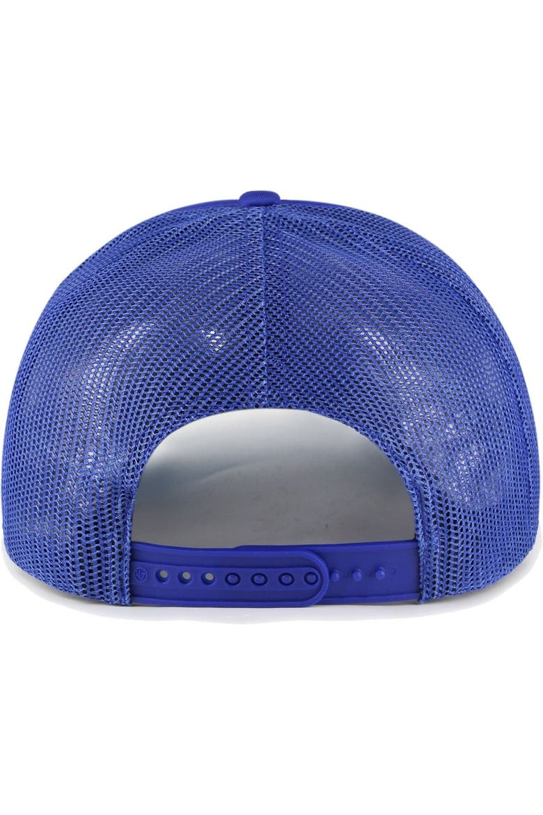 Men's '47 Royal Chicago Cubs Backhaul Foam Trucker Snapback Hat, Alternate, color, Royal