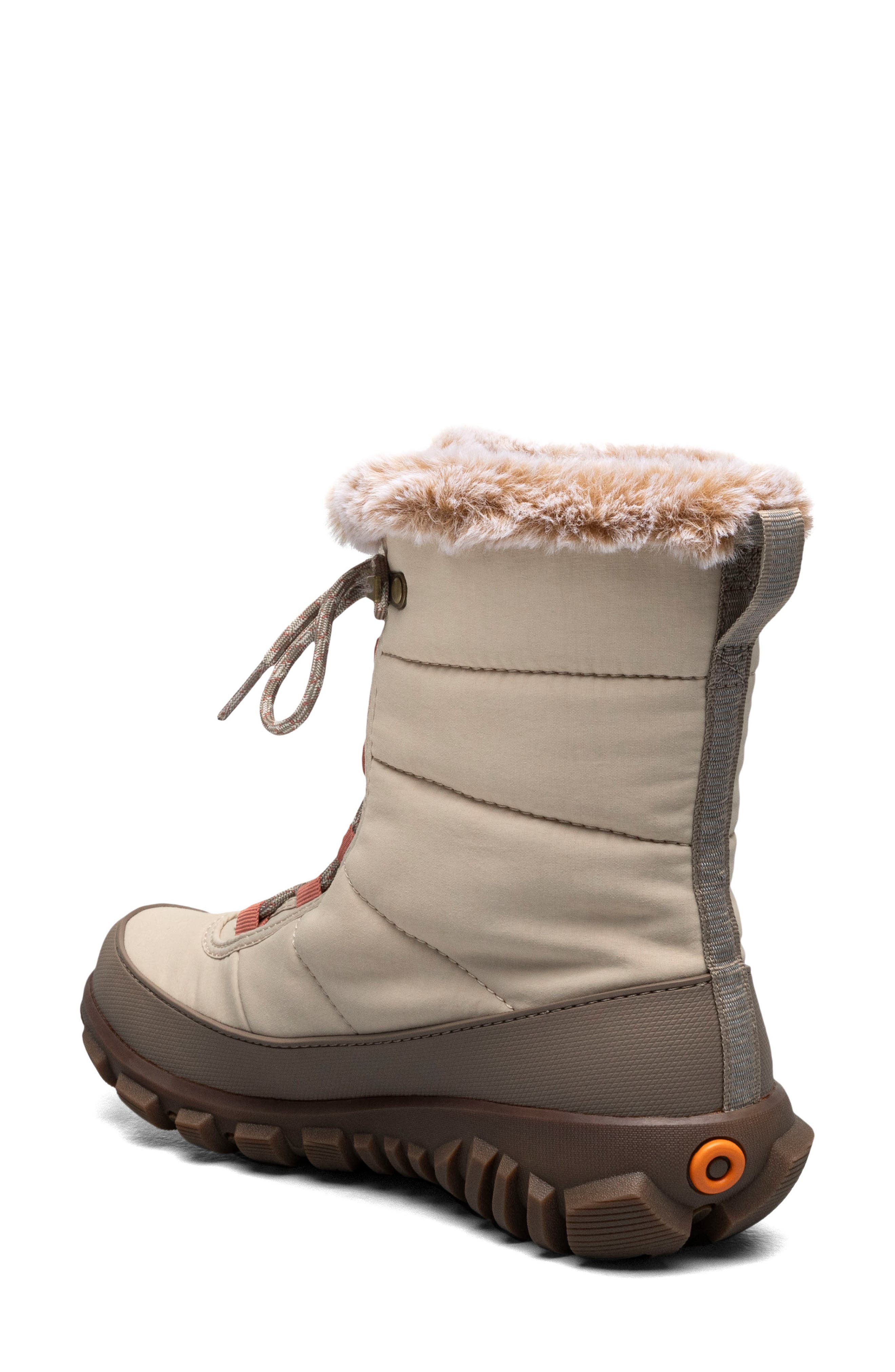 Bogs Cedar Quilted Waterproof Boot, Alternate, color, Oatmeal