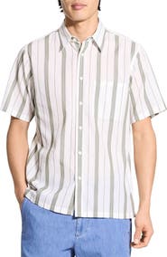Theory Noll Summer Dobby Short Sleeve Button-Up Shirt
