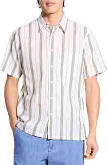 Theory Noll Summer Dobby Short Sleeve Button-Up Shirt
